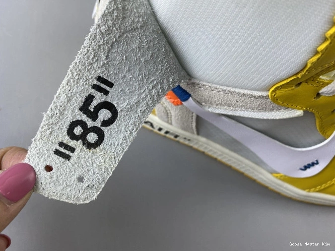 Off-White 1 Air Powder x White Jordan AQ0818-149 Dark NRG Yellow-Cone 0802